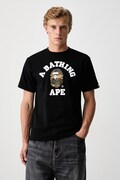 A Bathing Ape T-shirt bawełniany męski czarny 001TEM301031M