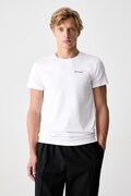 Palm Angels T-shirt basic damski bawełniany z elastanem biały PLA1UMBTS01BI