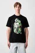 A Bathing Ape ABC Camo Milo T-shirt bawełniany męski czarny 0ZXTEMX00310Q