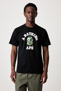 A Bathing Ape ABC Camo T-shirt bawełniany męski czarny 0ZXTEM004101Q