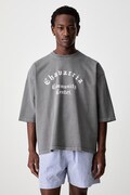 Willy Chavarria CHAVARRIA COMMUNITY CENTER t-shirt βαμβακερό ανδρικό γκρί WCJSY0200