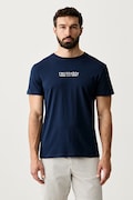 Trussardi T-shirt męski bawełniany granatowy TRU26MTS01