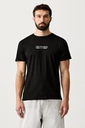 Trussardi T-shirt męski bawełniany czarny TRU26MTS01