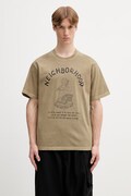 Neighborhood T-shirt bawełniany męski zielony 261PCNH.ST11