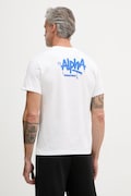 Alpha Industries T-shirt męski bawełniany Signature biały 266554
