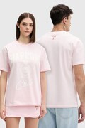Barrow t-shirt damski bawełniany różowy S6BWUATH019