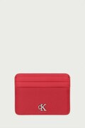 Calvin Klein etui na karty damskie skórzane czerwone LV04F1291G