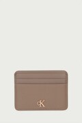 Calvin Klein etui na karty damskie skórzane beżowe LV04F1291G