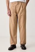 Les Deux spodnie chinos męskie bawełniane beżowe regular waist 1002842
