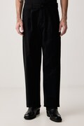 Les Deux spodnie chinos męskie bawełniane czarne regular waist 1002842