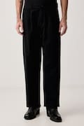 Les Deux spodnie chinos męskie bawełniane czarne regular waist 1002842