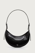 Calvin Klein torebka hobo damska z imitacji skóry czarna LV04F3860G