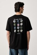 Les Deux T-shirt męski bawełniany Les Deux x Detroit Lions czarny 1003221