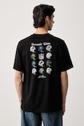 Les Deux T-shirt męski bawełniany Les Deux x Detroit Lions czarny 1003221
