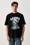 Les Deux T-shirt męski bawełniany Les Deux x Detroit Lions czarny 1003223