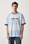 Les Deux T-shirt męski Les Deux x Detroit Lions niebieski 1003230