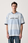 Les Deux T-shirt męski Les Deux x Detroit Lions niebieski 1003230