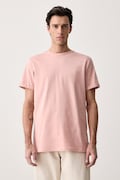 Les Deux T-shirt męski bawełniany różowy 1002707