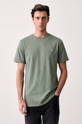 Les Deux T-shirt męski bawełniany zielony 1002707