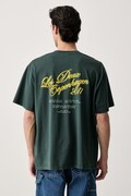 Les Deux T-shirt męski bawełniany z elastanem zielony 1002710