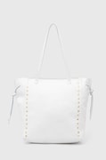 Answear Lab poseta de piele culoarea alb