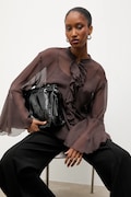 Блуза Answear.LAB дамска в кафяво с изчистен дизайн
