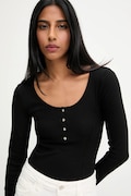 Tričko s dlhým rukávom Answear.LAB čierna farba