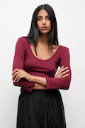 Answear.LAB longsleeve culoarea bordo