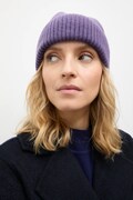 Answear.LAB czapka wełniana kolor fioletowy
