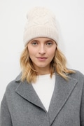 Answear.LAB czapka wełniana kolor biały
