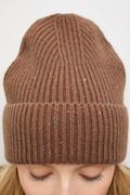 Answear.LAB czapka wełniana kolor brązowy