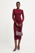 Answear.LAB bluză și fustă culoarea bordo