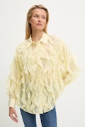 Answear.LAB koszula damska kolor żółty relaxed z kołnierzykiem klasycznym