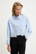 Bavlněná košile Answear.LAB dámská, modrá barva, relaxed, s klasickým límcem