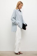 Сорочка Answear.LAB колір синій relaxed класичний комір