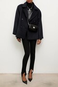 Answear.LAB płaszcz wełniany kolor granatowy