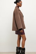 Answear.LAB płaszcz wełniany kolor brązowy