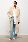 Answear.LAB płaszcz kolor beżowy