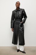 Answear.LAB trenci pentru femei, din piele ICON Unscripted Collection negru