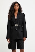 Answear Lab marynarka kolor czarny jednorzędowa gładka
