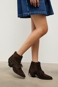 Answear.LAB cizme de cowboy din piele intoarsa culoarea maro, cu toc drept
