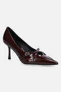 Answear.LAB stilettos de piele culoarea bordo