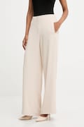 Answear.LAB pantaloni culoarea bej, lat, high waist