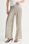 Answear.LAB spodnie damskie kolor złoty szerokie high waist