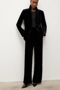 Answear.LAB spodnie welurowe damskie kolor czarny szerokie high waist