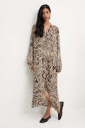Answear.LAB rochie culoarea maro, midi, evazati