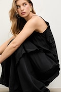 Answear.LAB rochie culoarea negru, maxi, drept