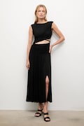 Answear.LAB rochie culoarea negru, maxi, evazati