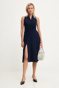 Answear.LAB rochie culoarea albastru marin, midi, drept