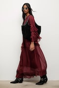 Answear.LAB rochie din matase culoarea bordo, maxi, drept